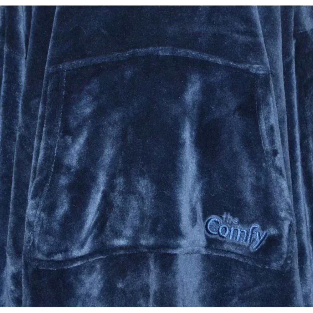 The Comfy Original Quarter-Zip Wearable Blanket Navy Blue One Size SO Soft Cozy